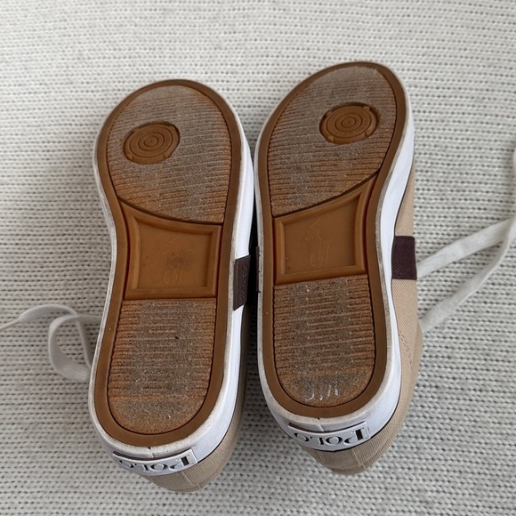 Polo Ralph Lauren Giles Canvas Sneakers Tan/Brown Size 8 - Picture 8 of 8